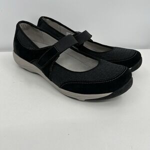 Dansko Womens Hennie Mary Jane Shoes Size EU 40 Black Comfort Suede Fabric